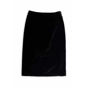Armani Collezioni Black Velvet Pencil Skirt Made in Italy 42 Classic Luxury Y2K